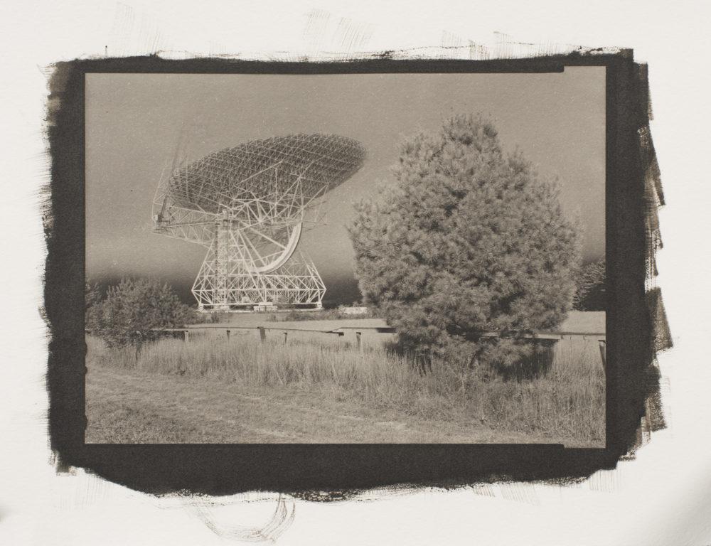 A platinum/palladium print of the Green Bank Telescope, at the Green Bank National Radio Astronomy Observatory